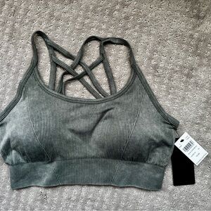 Women's Gray Strappy Sports Bra